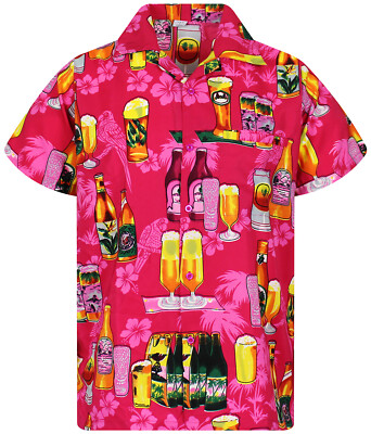 Funky Hawaiihemd Beer Bottle Pink