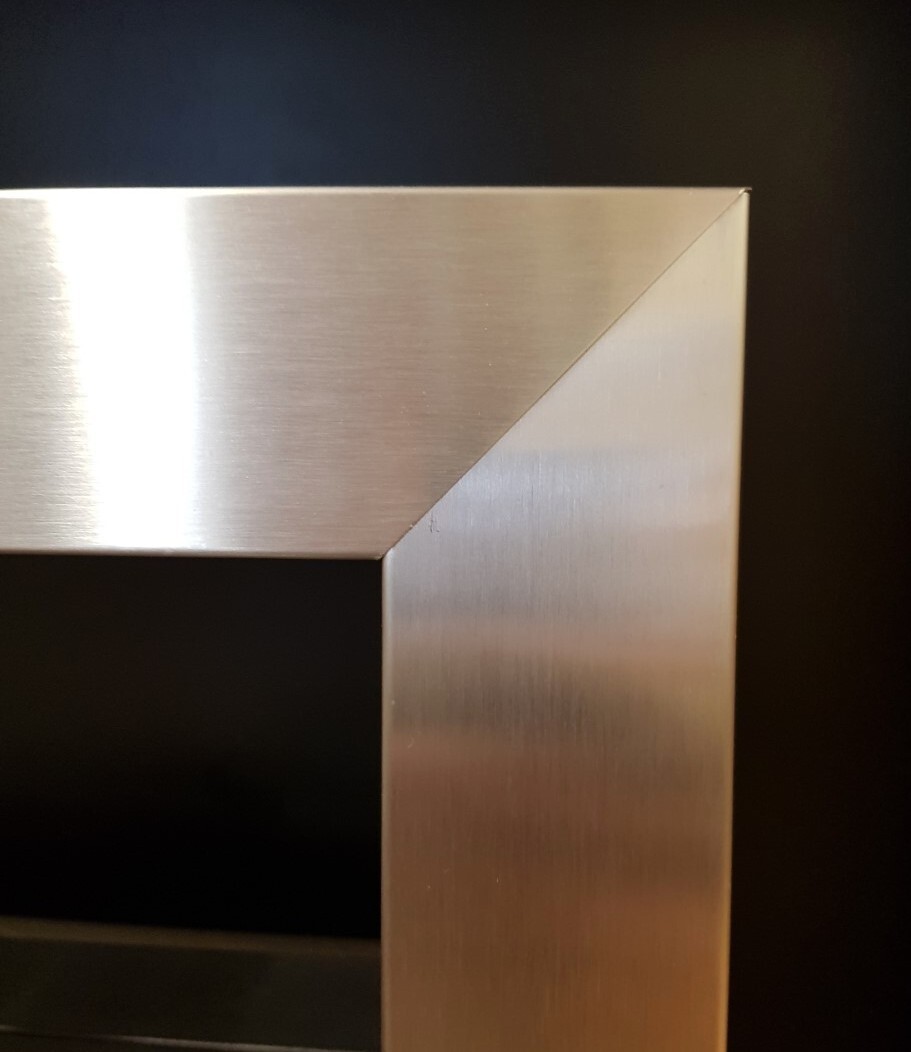 REPLACEMENT GAS FIRE SILVER BRUSHED STEEL CAST IRON 16" FRET 3 PIECE