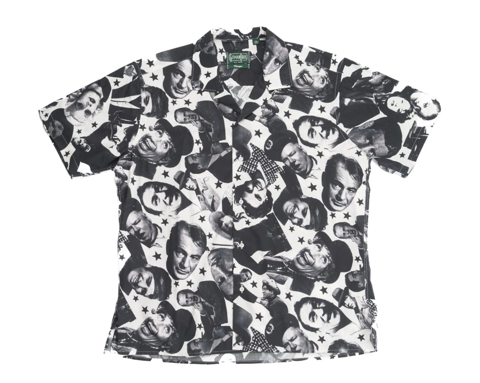 Gitman Vintage $215 Hollywood Stars Print Black & White Camp Shirt S/S L
Opens in a new window or ta