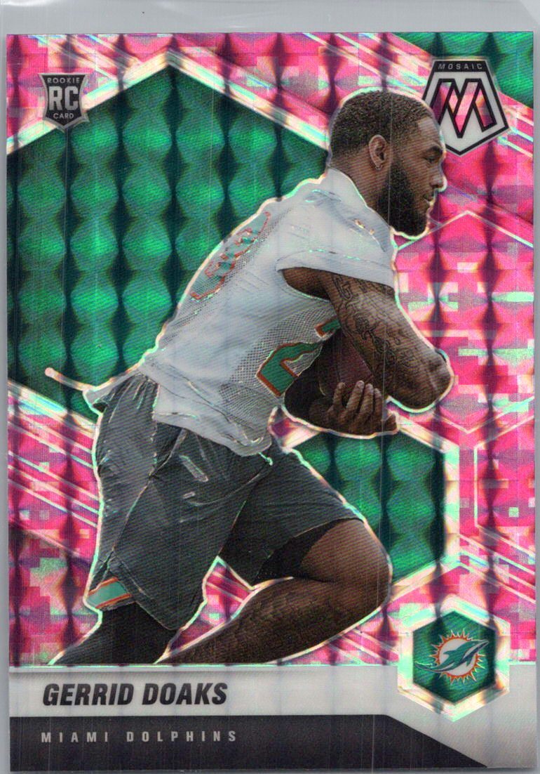 2021 Panini Mosaic #373 Gerrid Doaks Prizm Camo Pink