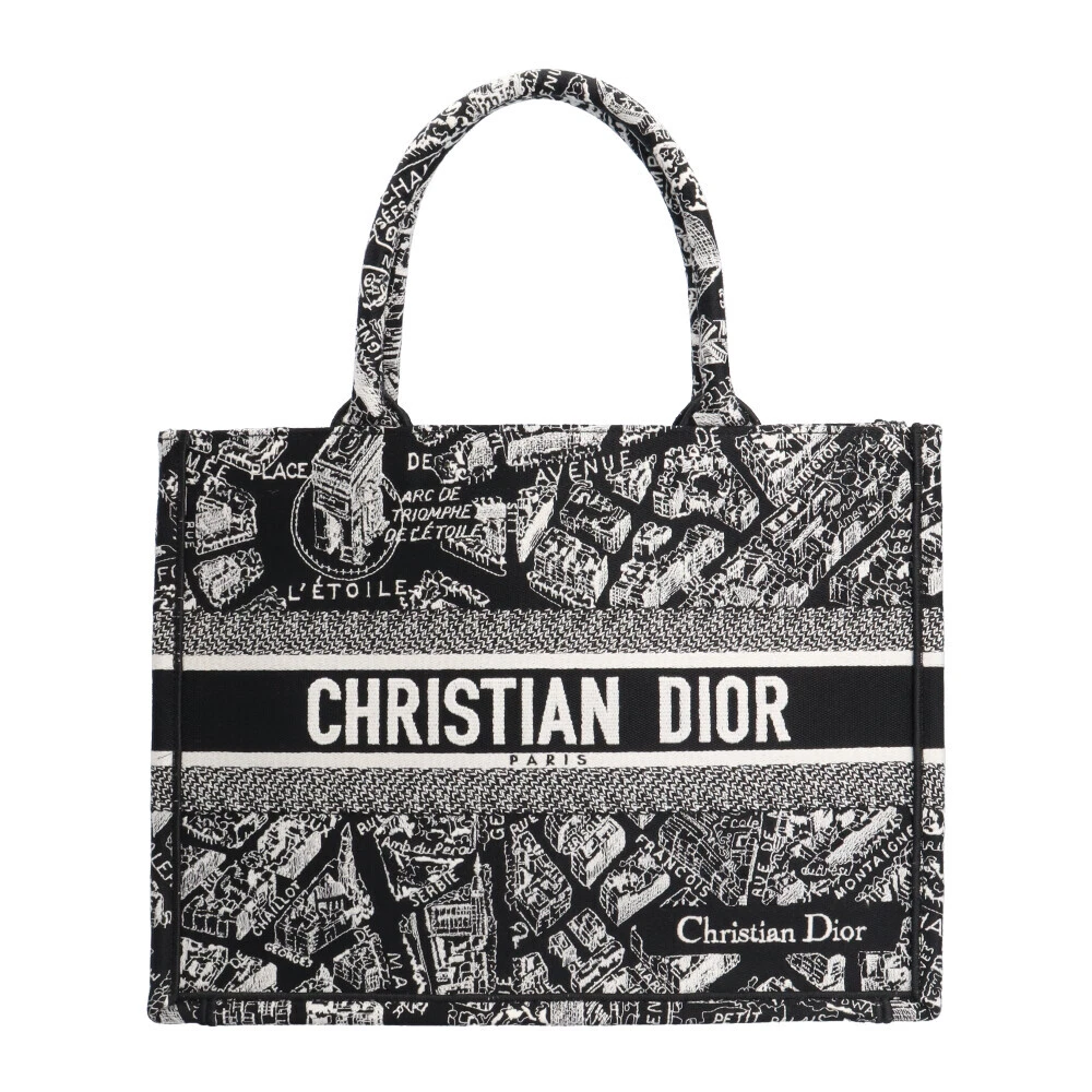 Sac fourre tout Dior Plan de Paris M1296ZOMP toile broderie livre fourre tout moyen occasion