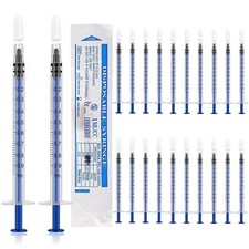 20 Pcs 1ml Syringes HXC Colostrum Collection Kit Plastic Syringes With Caps 1 ml