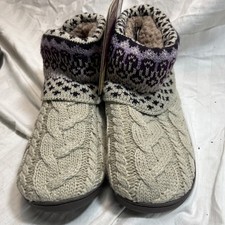 NEW MUK LUKS XL 11-12 WOMENS SLIP ON BOOTIE SLIPPERS