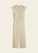 Jumpsuit Gr. 40 Weiß Damenjumpsuit Sommer-Overall Hosenanzug Einteiler Neu