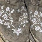 TWISTER GIRLS LILY BROWN & WHITE FLORAL EMBROIDERY SQUARE TOE COWBOY BOOTS SZ 12 — photo 2