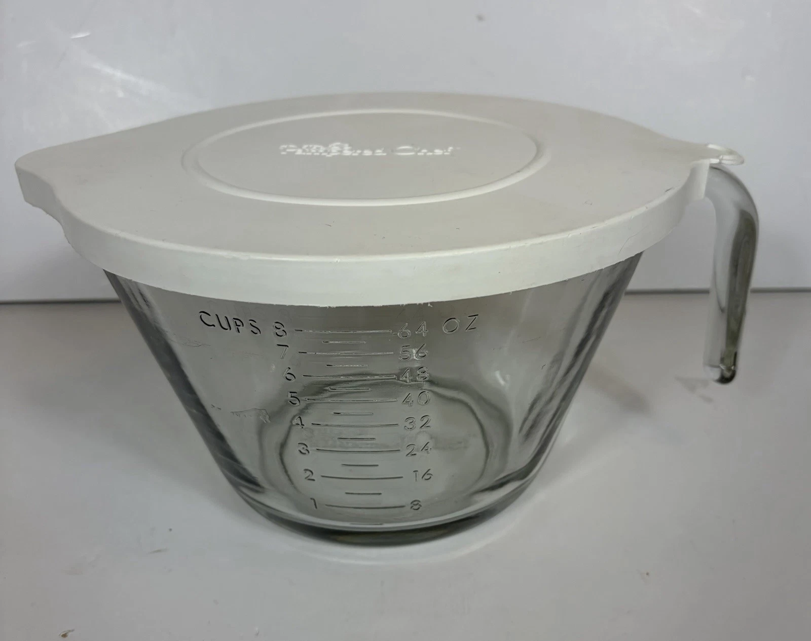 Pampered Chef 8 Cup 2 Quart Glass Measuring Mixing Cup Bowl W/Handle And Lid
Opens in a new window o