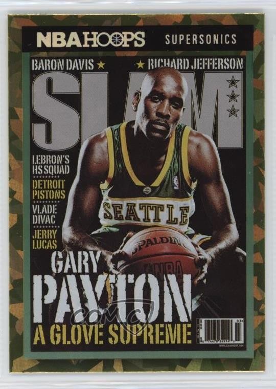 2021-22 Panini NBA Hoops Slam Green Ice Gary Payton #SLAM#67 HOF 00zd