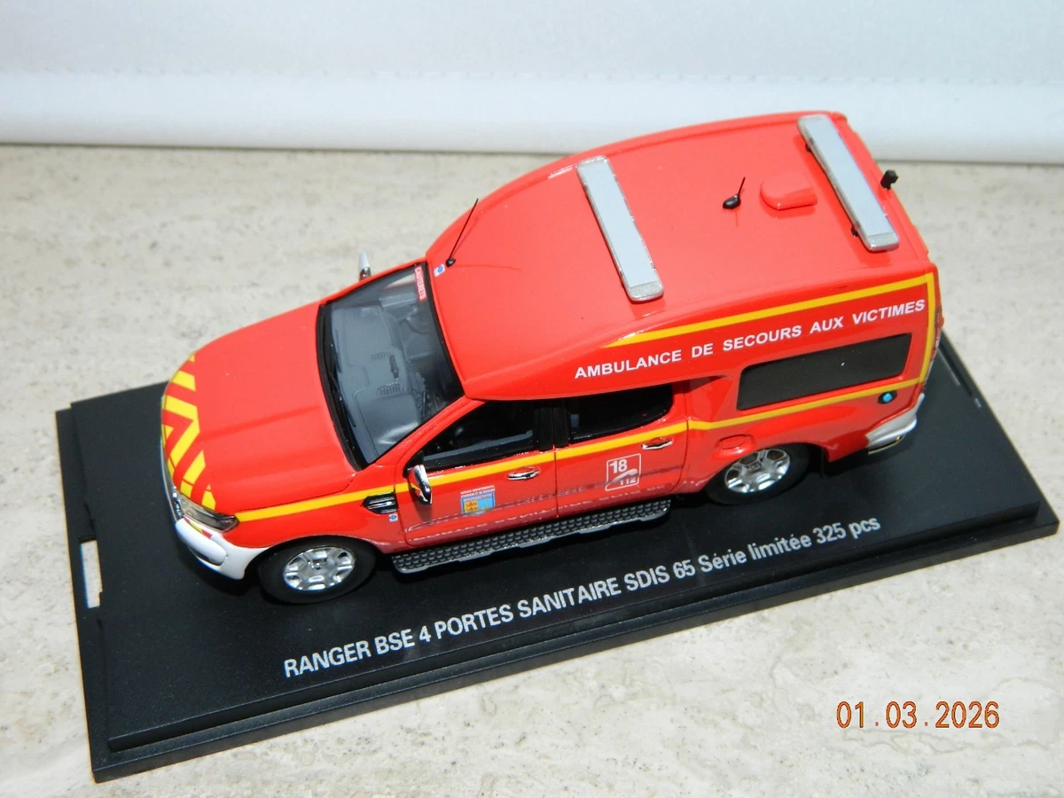 Ford Ranger BSE UDSP 84 Pompiers Alarme 1/43 - Les Miniatures
