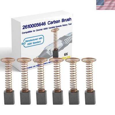 6 Pack Carbon Brushes Compatible with Dremel 4000 Tools - Easy Install