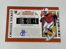 2019 Panini Contenders Draft Football Autograph - Jaquan Johnson RC - Miami