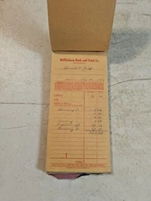 Vintage 1943 Mifflinburg Bank and Trust Co. Deposit Receipt Book Mifflinburg, PA