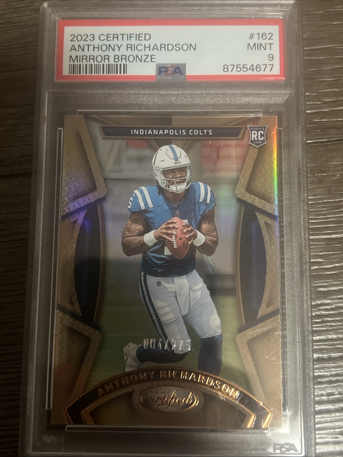 2023 Panini Certified - Rookies Anthony Richardson #162 Mirror Bronze /275 (RC)