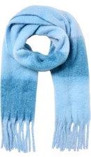 The Drop Gemma Oversized Color Block Blanket Scarf Heather Sky Blue One Size NWT