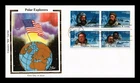 US COVER POLAR EXPLORERS FIRST DAY ISSUE SETENANT COLORANO SILK CACHET