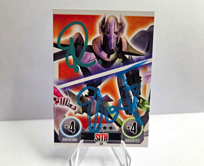 Star Wars SITH Autogramm Trading Card General Grievous Sith Topps Force Attax 