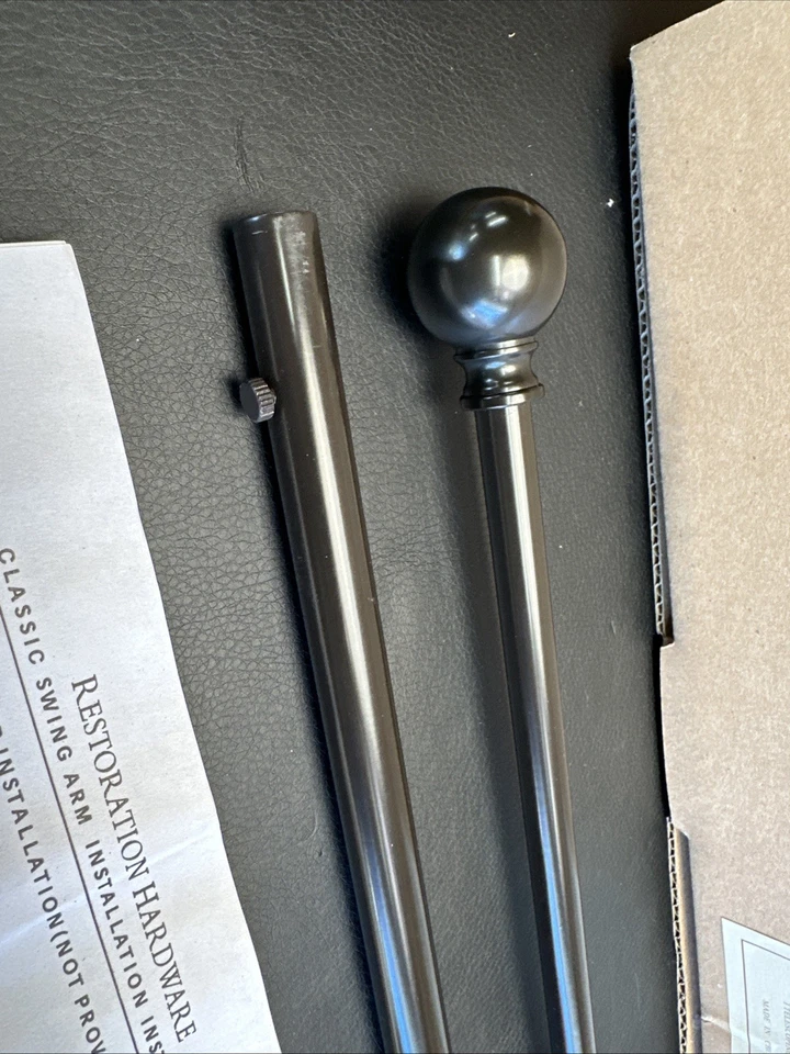 Ferragens de restauração braço oscilante antigo bronze 5/8" diâmetro haste 20-36" - Imagem 3 de 4