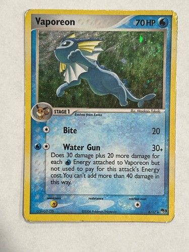 Vaporeon SWIRL!! 6/17 POP Series 3 Holo Pokémon TCG