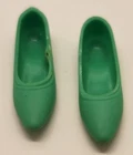Rare Vintage 1966 Mattel Francie Green Soft, Squishy Flats Japan DAMAGE ON SHOE