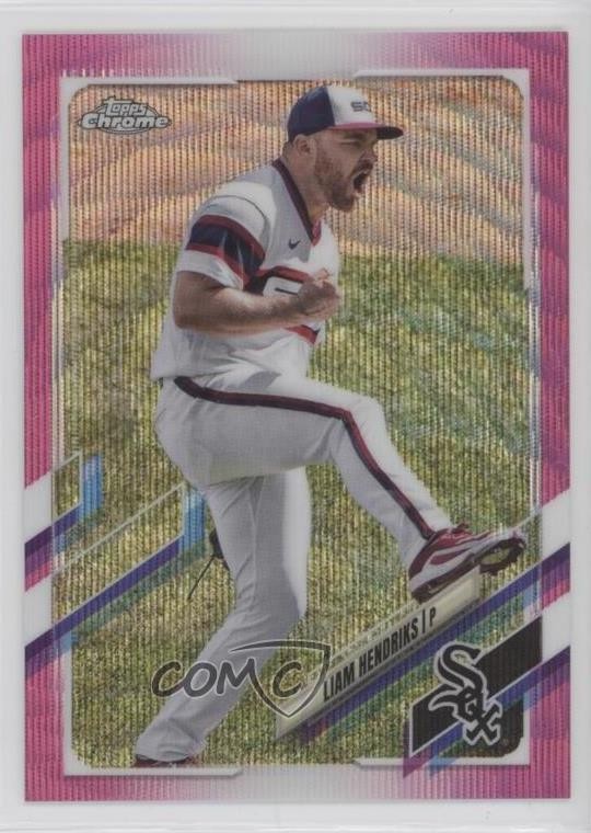2021 Topps Chrome Update Target Pink Wave Refractor Liam Hendriks #USC87 14xt