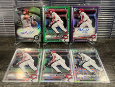 (6) 2021 Bowman Chrome Matheu Nelson 1st Rookie Purple Refractor Auto /250 /99