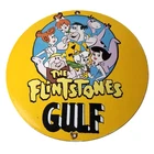 Vintage Gulf Gasoline Sign - Flintstones Porcelain Advertising Gas Pump Sign