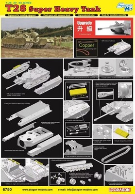 Dragon 6750 1/35 T-28 Super Heavy Tank-Assembly  Model Kit New Upgrade