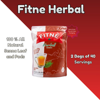 2 bags X 40 sachets -Fitne Herbal Infusion - Senna Leaf and Pod Tea
