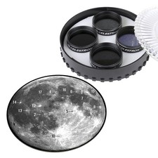 Moon Filter Kit   Fits 1.25' Telescope Eyepieces   Includes 4 Neutral Density