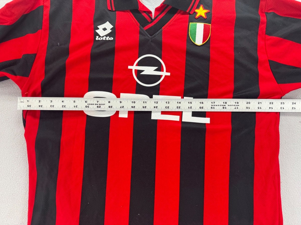 Vintage 90's AC Milan Lotto Men's XL Home Soccer Jersey Football