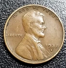 1938 S Lincoln Wheat Cent Penny