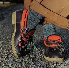 L.L.Bean Boots, Canvas Rubber Mocs size 10 $99