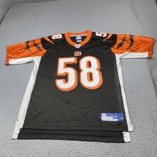 Cincinnati Bengals Rey Maualuga Jersey Mens L Black NFL Football  58 Reebok