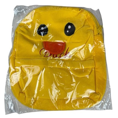 NEW Bengalen Velvet Premium Kids Duck Backpack 8x10x2 Cute Yellow School Bag