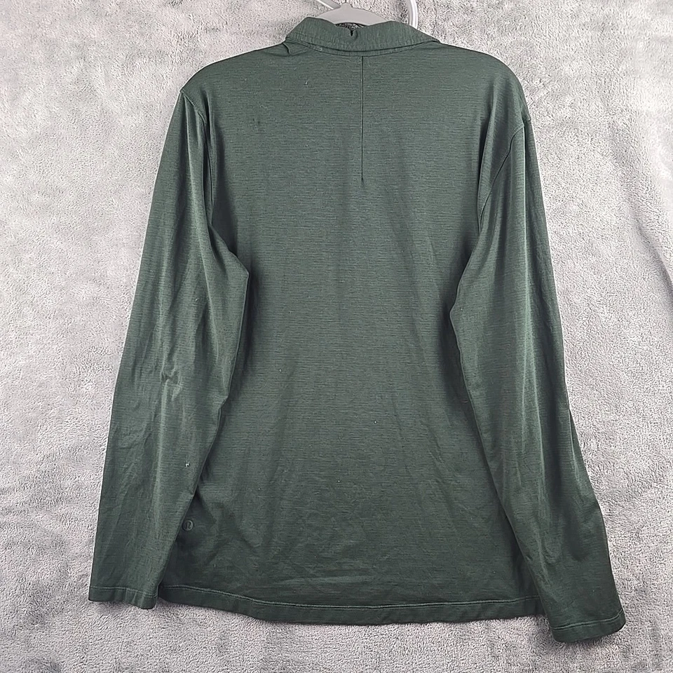 Рубашка поло Lululemon мужская большая охотничья зеленая с длинным рукавом повседневная для гольфа - Изображение 2 из 4