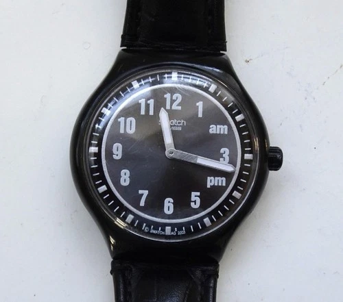 Rare Gent's SWATCH TOUCH "Biz Trip" Bi-Timer Quartz Watch (STBB100)