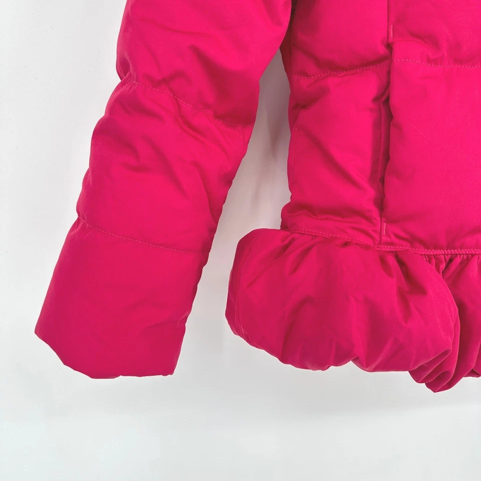 Ralph Lauren Girls Shannon Peplum Puffer Hooded Down Waterfowl Feather Jacket 6X Foto 4 de 4