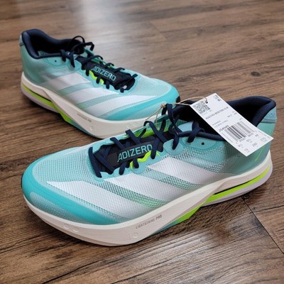 adidas Adizero Boston 13 Aqua Lucid Lemon Shoes JS4945 Men s Size-10 RARE