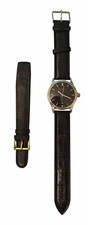 Bergmann Herr Uhr Armbanduhr Leder Schwarz Edelstahl Blechdose Club Edition 1996