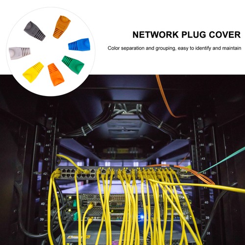 100 Pcs Mesh Cable Head Rubber Cover Network Plug Connector Boots Cap - 第 3/12 張圖片
