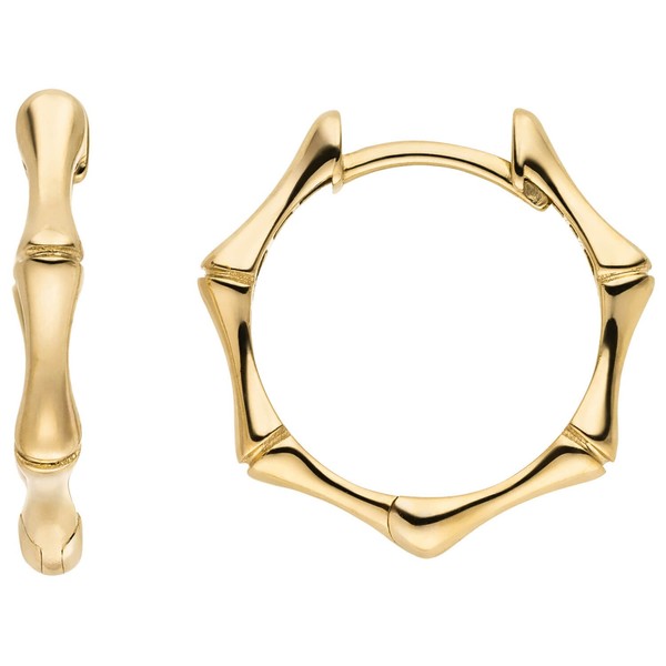Ohrringe Creolen Aus 333 Gold Gelbgold 16,9X2,4Mm Ohrschmuck GläNzend-image