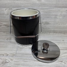 Kromex - Vintage Ice Bucket - Made in USA - Mid-Century Modern - Faux Alligator