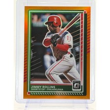 2025 Panini Donruss Optic Jimmy Rollins Orange Refractor 35/199 SP Phillies
