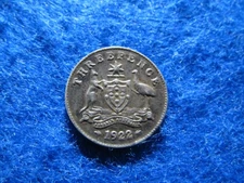 1922 Australia Silver Three Pence - Nicely Tone Higher Grade - Scarce Like This