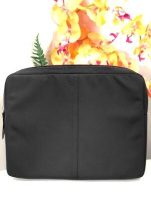 COACH Black Nylon Slim Padded Wide Laptop Tech Zip Case #70130 | eBay
