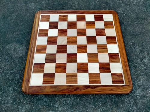 Indian Wooden Handmade Flat Chess Board 21"x21" Inch Christmas Gifts Kids gifts - Picture 3 of 4