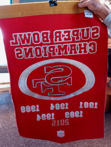 San Francisco 49ers Dynasty Champions Wool Banner 24"x36" Super Purdy Gift NFL - 第 2/2 張圖片