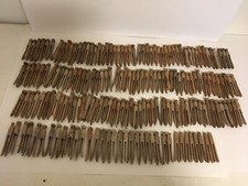 Lot Of 183 Vintage Wooden Clothes Pins Rounded Flat Push Type