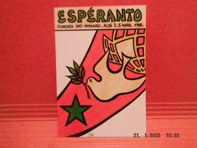RAR Jacques Lardie Illustrator / Kleinauflage 11ex Albi Kongress Esperanto 88