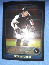 2003 Bowman Chrome Tampa Bay Devil Rays Baseball Card #247 Pete LaForest Rookie. rookie card picture