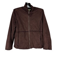 Fitz-wright Women's Brown Faux Suede Coat Size Xl